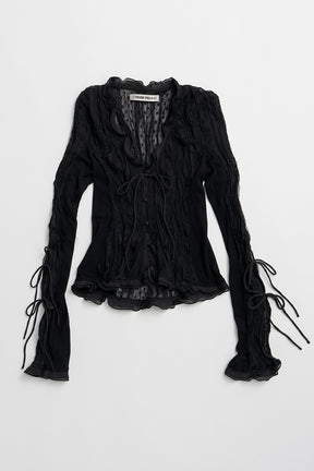 Sheer Dot Slim Shirt - PRE ORDER