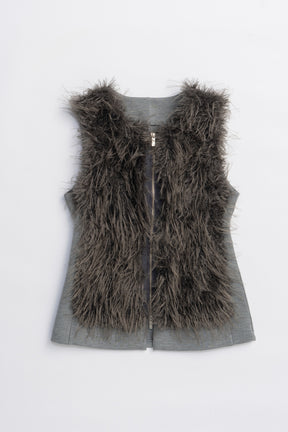 Fur Trimmed Vest