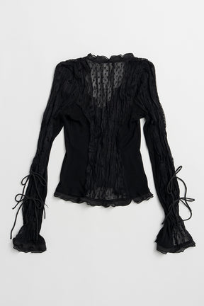 Sheer Dot Slim Shirt - PRE ORDER