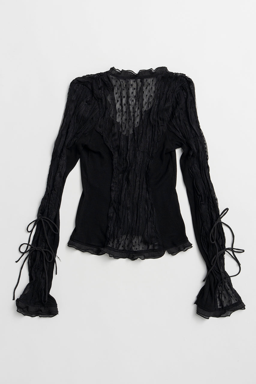 Sheer Dot Slim Shirt - PRE ORDER