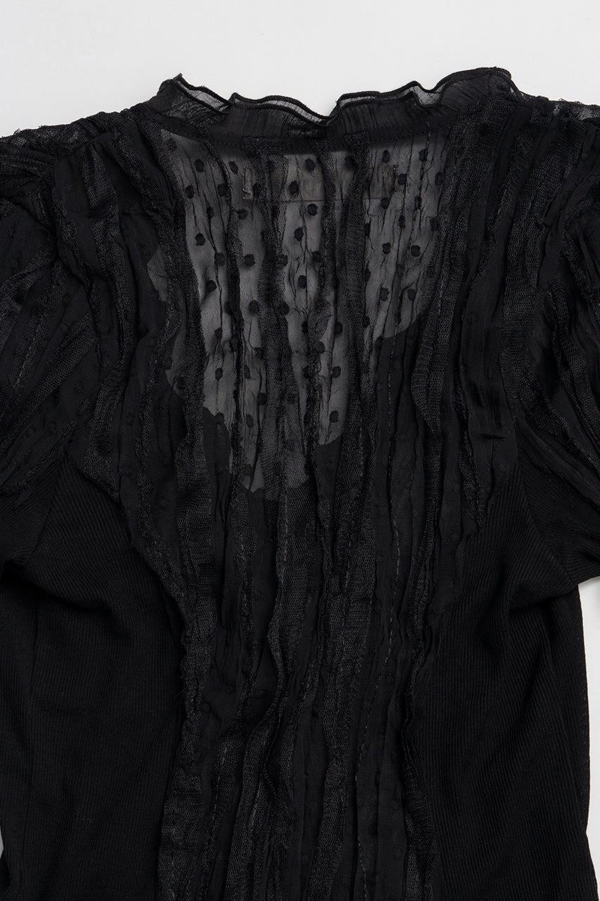 Sheer Dot Slim Shirt - PRE ORDER