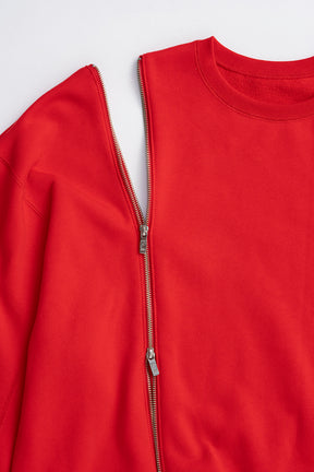 Oversized Zipper Sweatshirt - 2025 WINTER