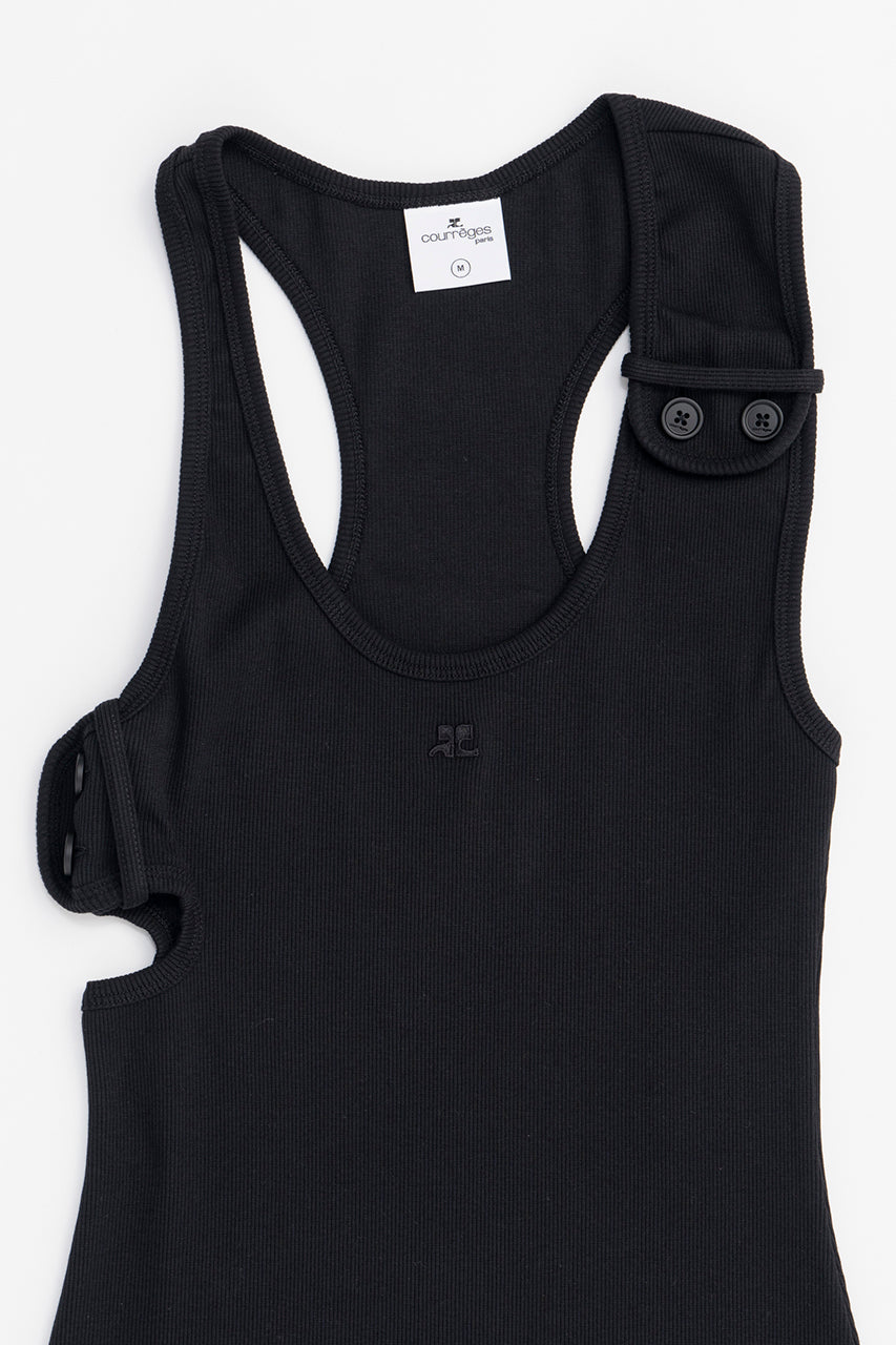 Double Buckle 90s Rib Tank Top