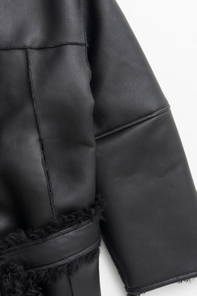 Reversible Hooded Boa Coat - 2026WINTER