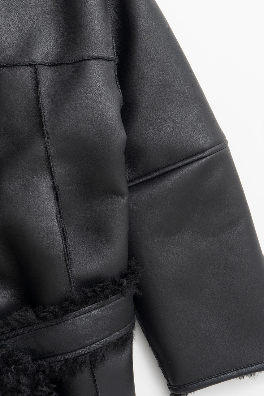 Reversible Hooded Boa Coat - 2026WINTER