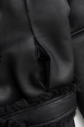 Reversible Hooded Boa Coat - 2026WINTER