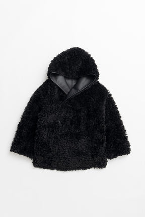 Reversible Hooded Boa Coat - 2026WINTER