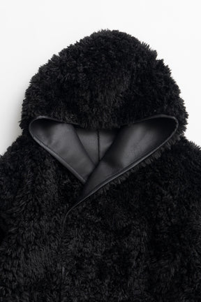 Reversible Hooded Boa Coat - 2026WINTER