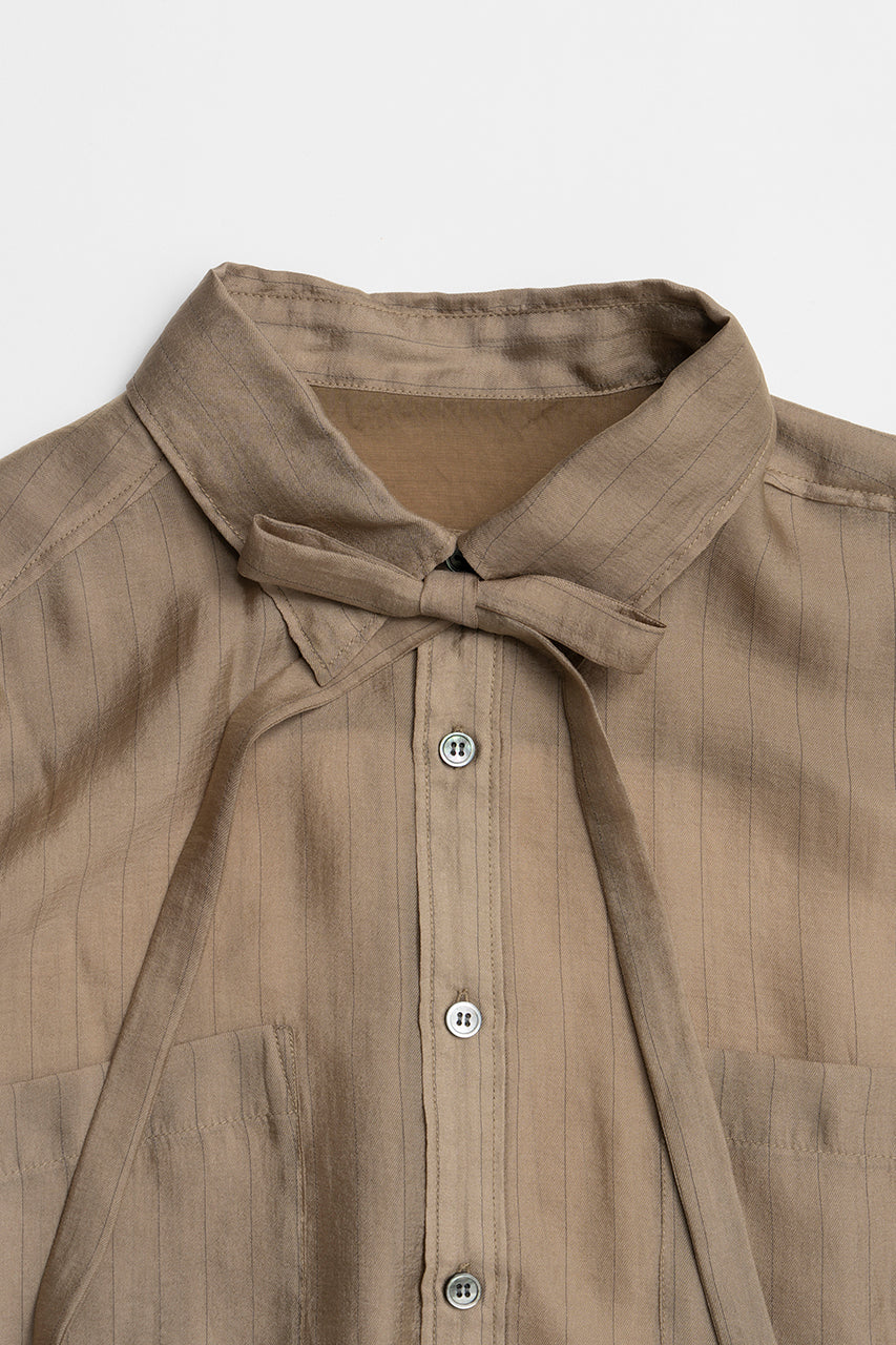 Sheer Bow Tie Shirt