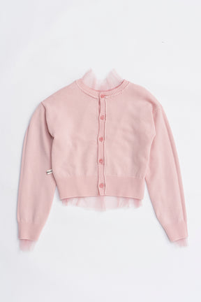 Reversible Tulle Knit Cardigan - 2025 WINTER