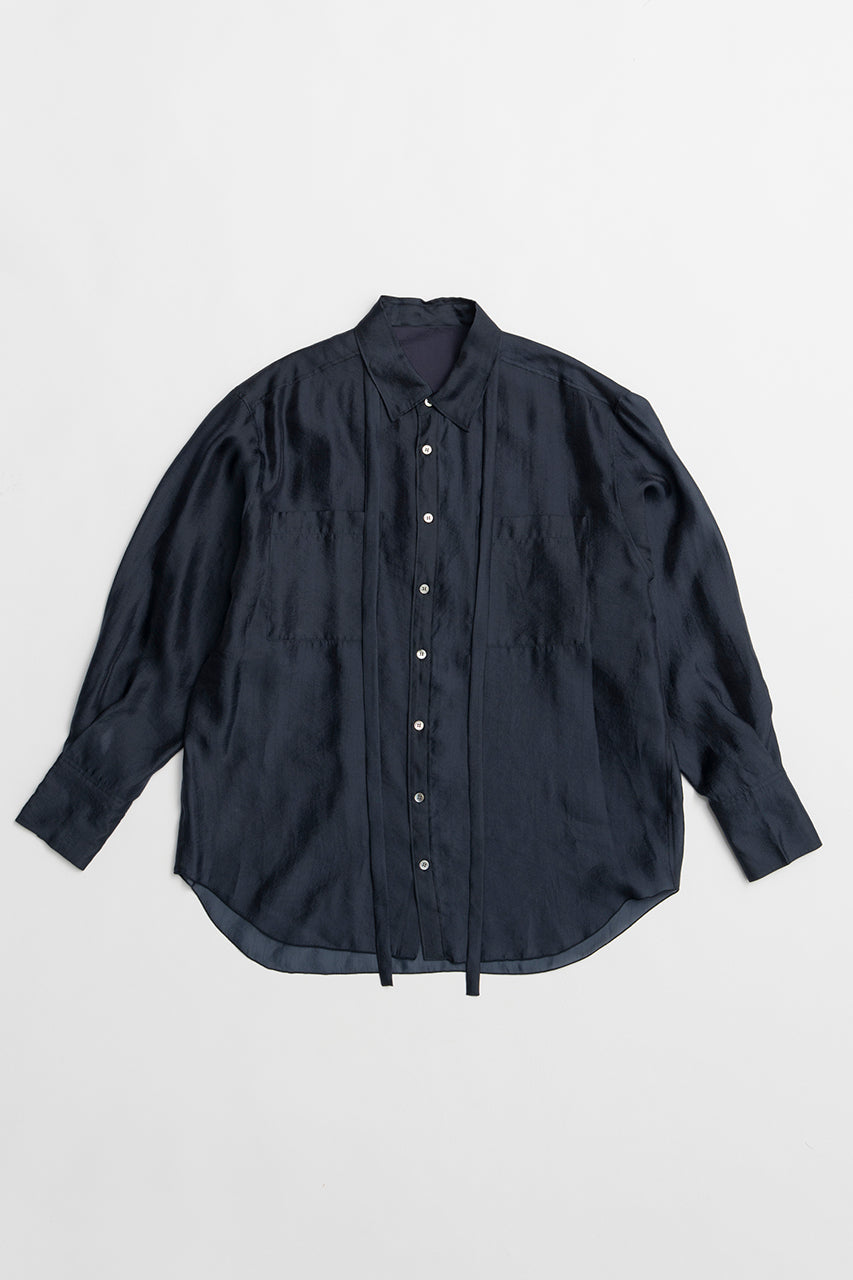 Sheer Bow Tie Shirt