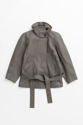 Low-Waisted High-Neck Wool Middle Coat - 2026WINTER