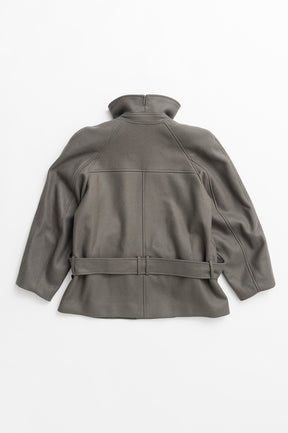 Low-Waisted High-Neck Wool Middle Coat - 2026WINTER