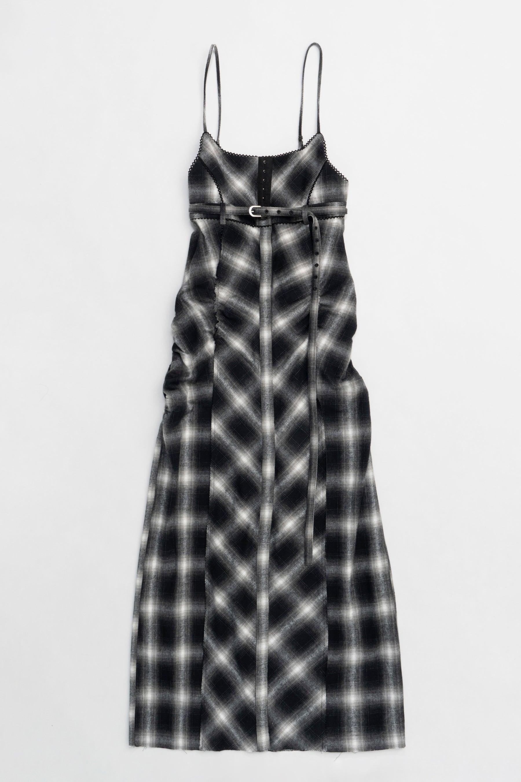 【24WINTER PRE ORDER】2WAY Shaggy Check Maxi One Piece