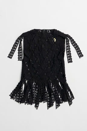 Lace Tape Cross Top