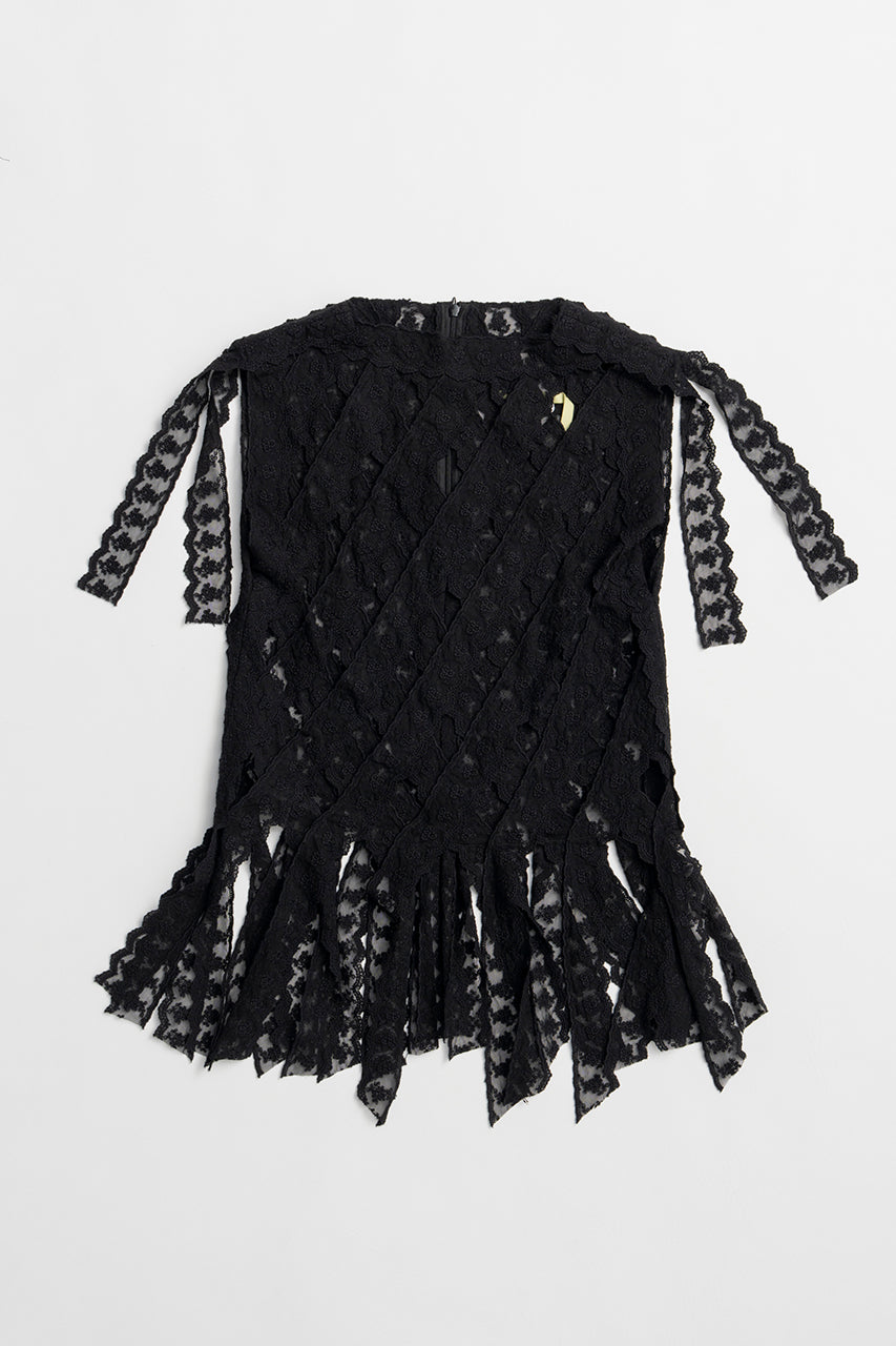Lace Tape Cross Top