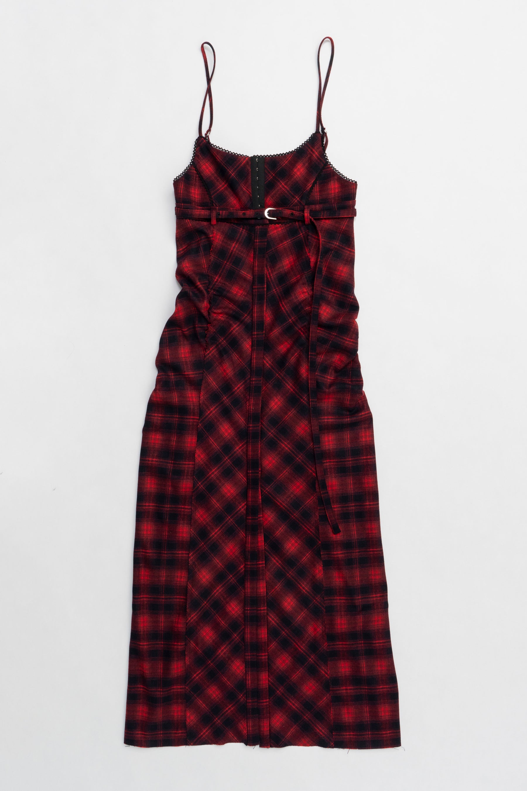 【24WINTER PRE ORDER】2WAY Shaggy Check Maxi One Piece