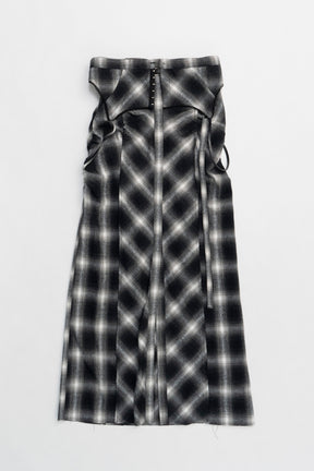 【24WINTER PRE ORDER】2WAY Shaggy Check Maxi One Piece