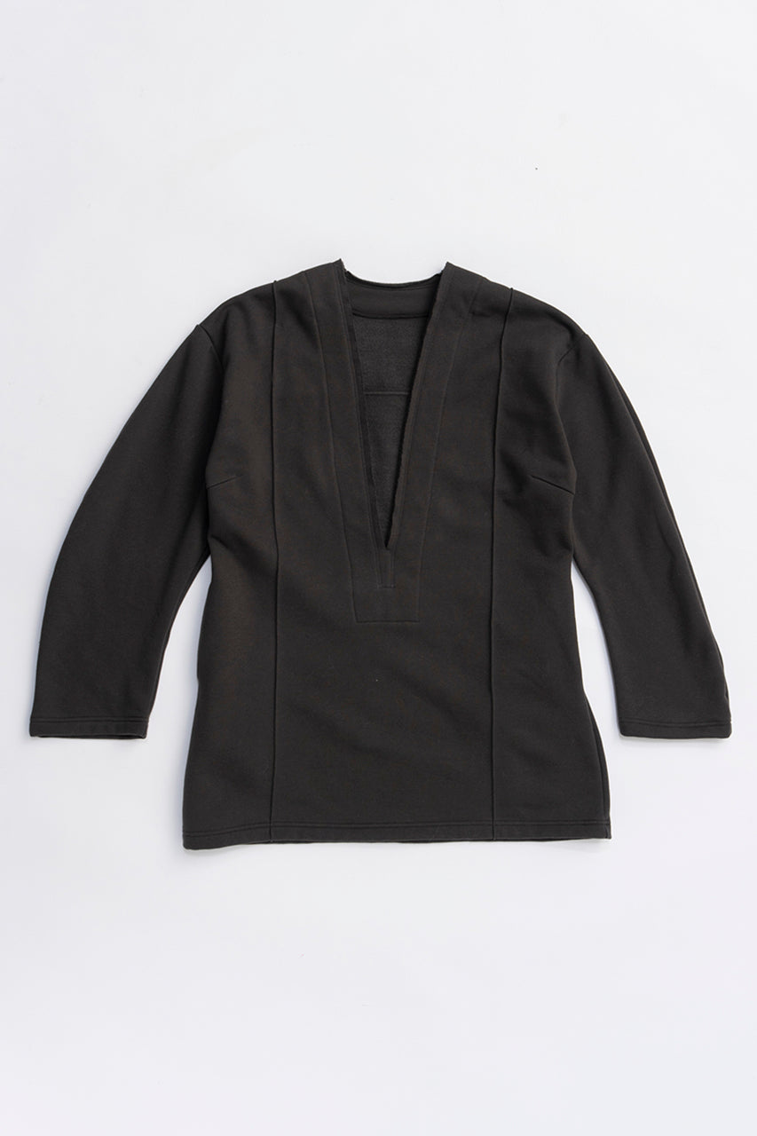 Deep V-Neck Sweatshirt - 2025 WINTER