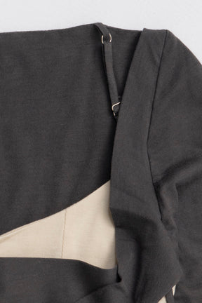 Bianco Long Sleeves Grey Top