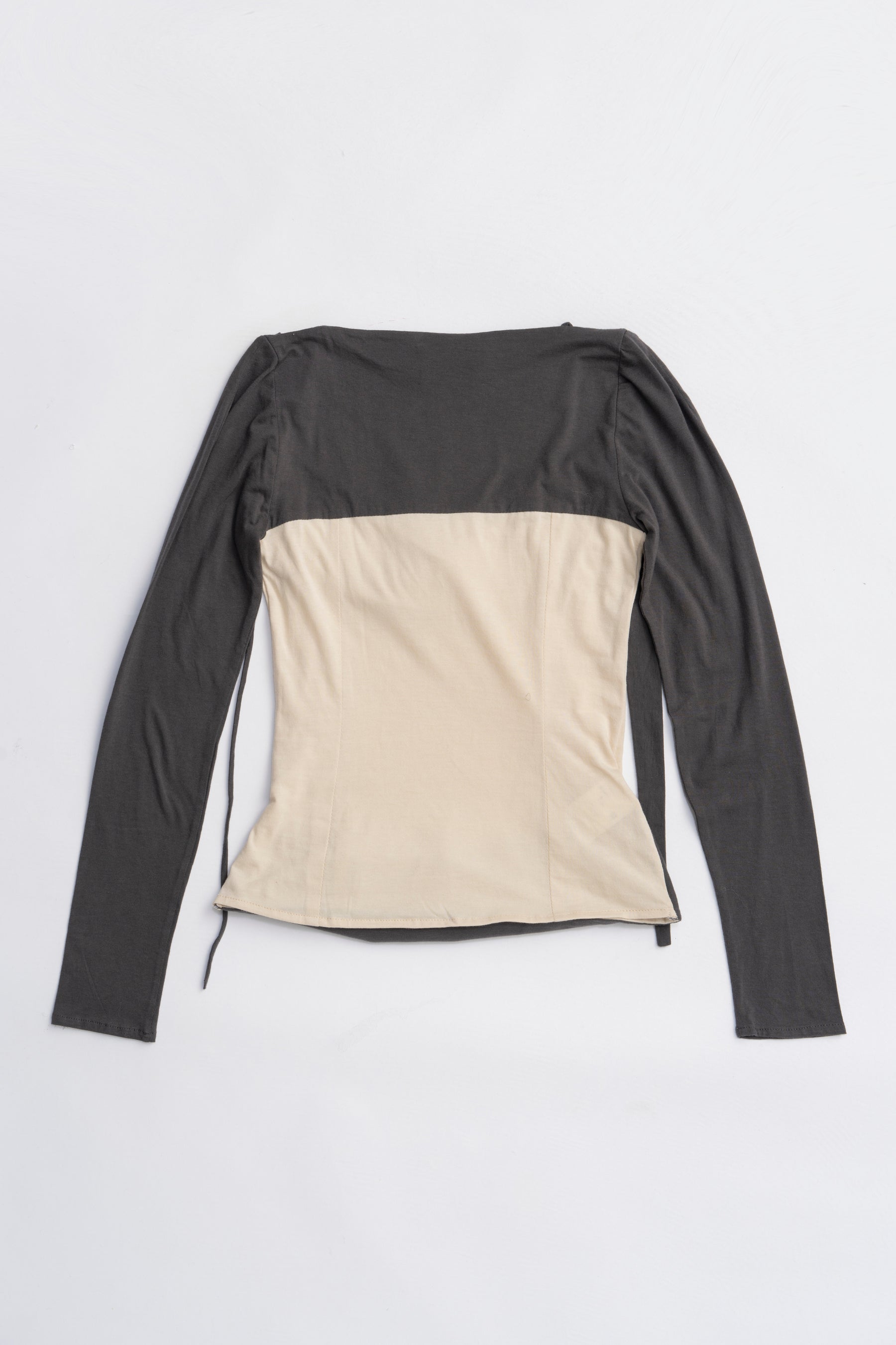 Bianco Long Sleeves Grey Top
