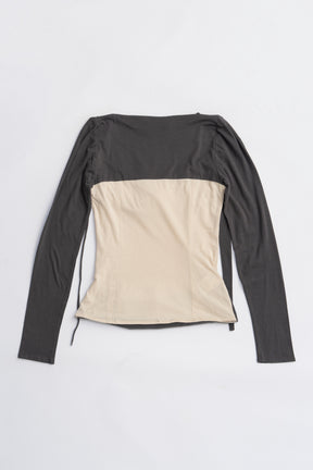 Bianco Long Sleeves Grey Top