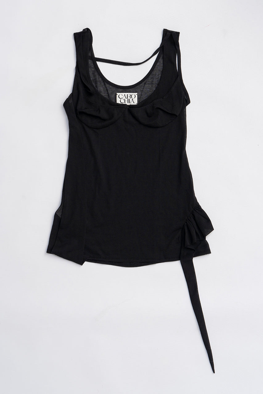 Aphora Sheer Black Top