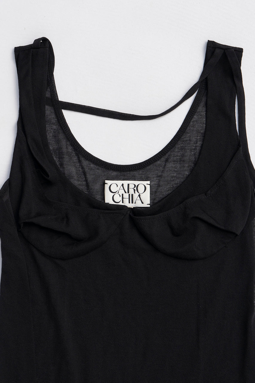 Aphora Sheer Black Top