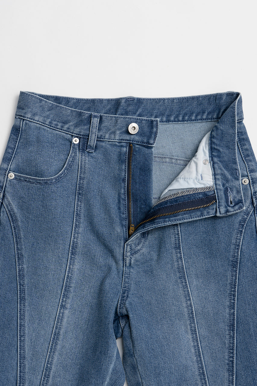 Super Flare Denim Half Pants