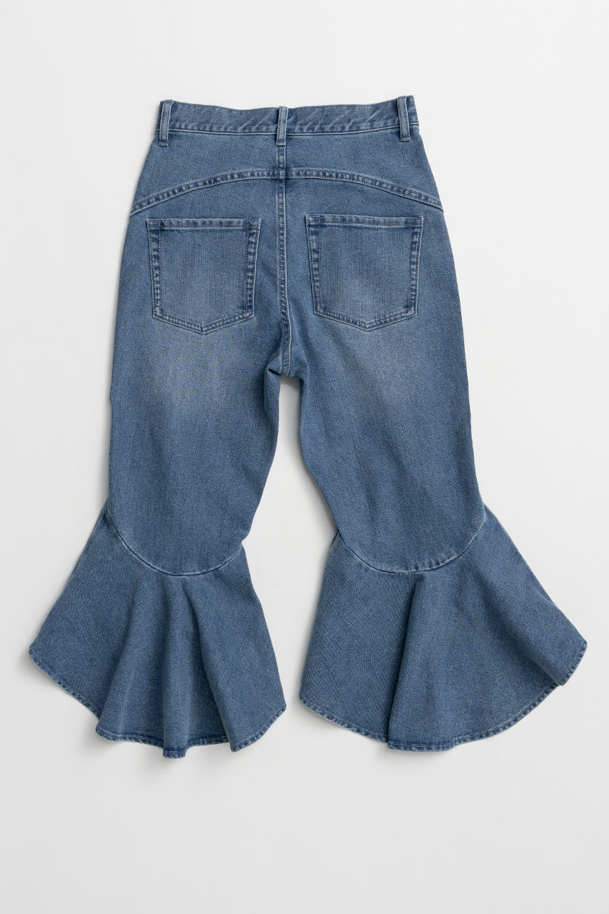 Super Flare Denim Half Pants