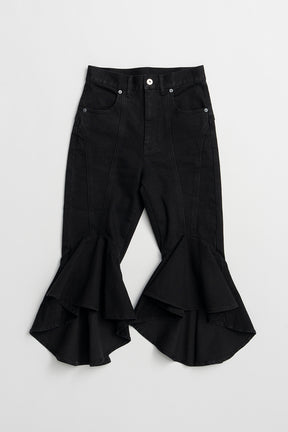 Super Flare Denim Half Pants