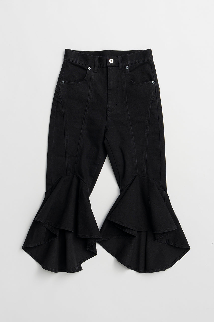 Super Flare Denim Half Pants