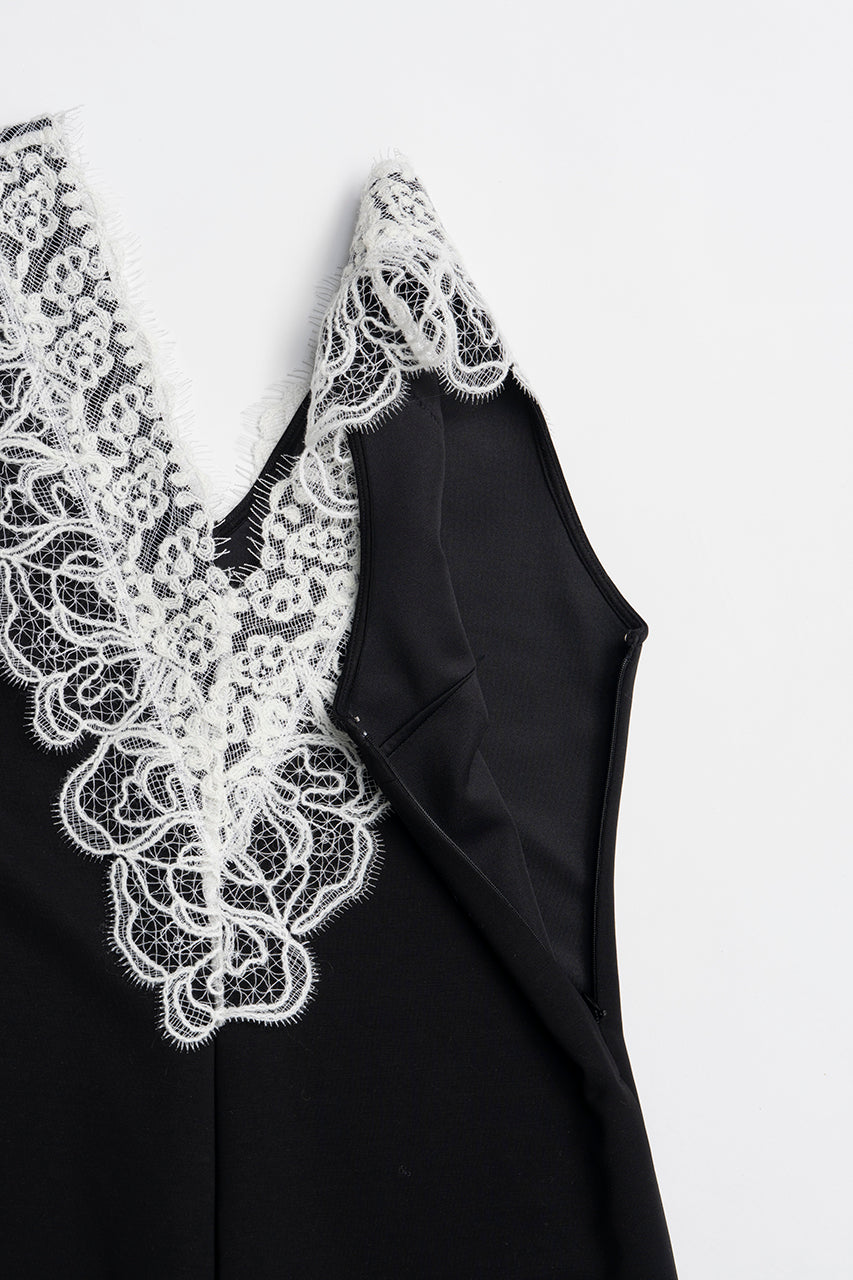 Deep V-Neck Lace All-In-One - 26SUMMER