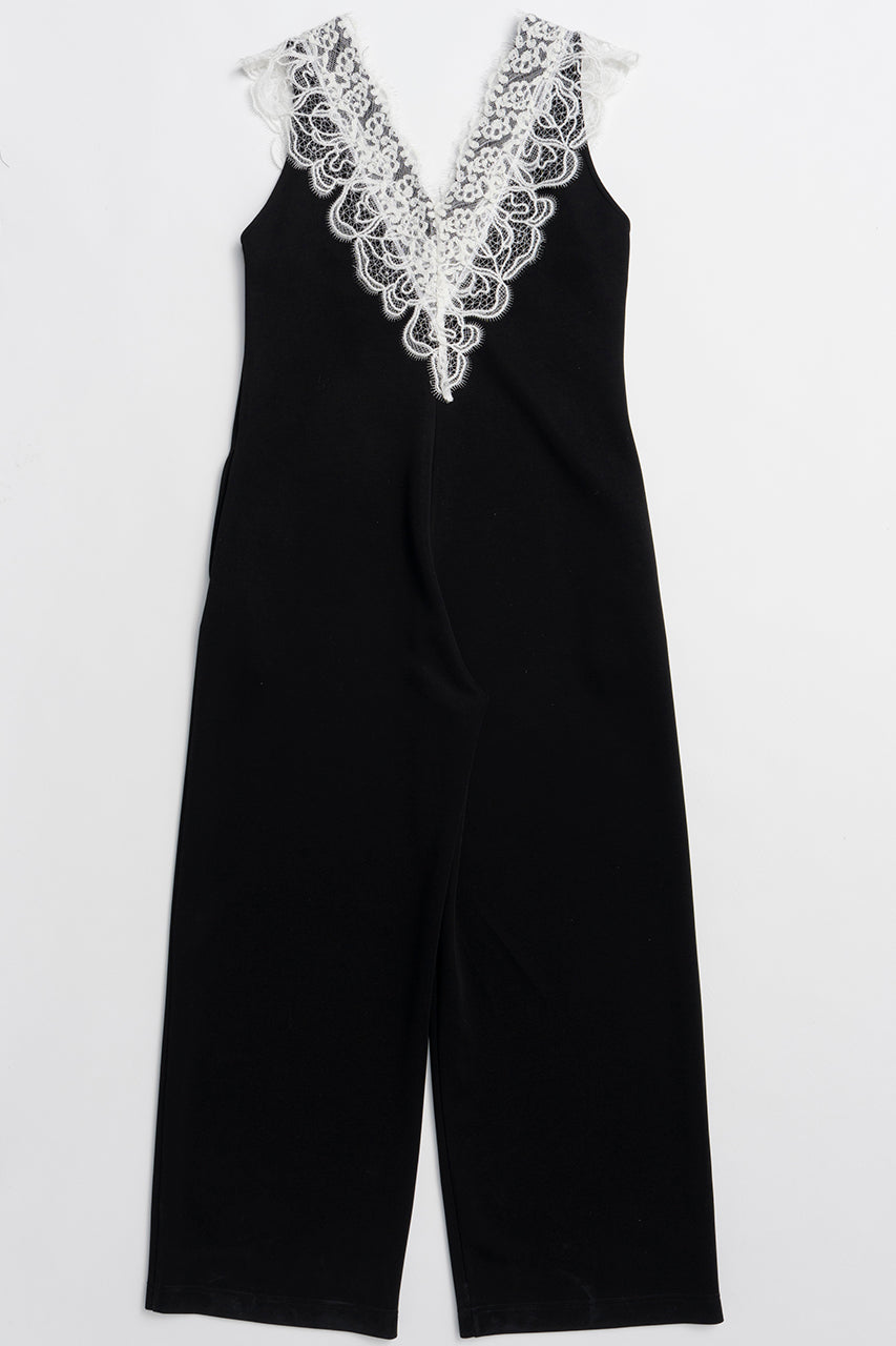 Deep V-Neck Lace All-In-One - 26SUMMER