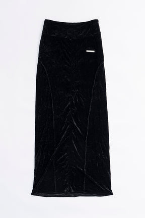 [24Autumn PRE ORDER] Open Fastener Velvet Skirt