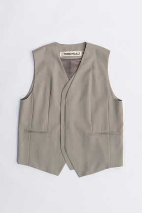 【24SPRING PRE ORDER】Double Front Collarless Gilet