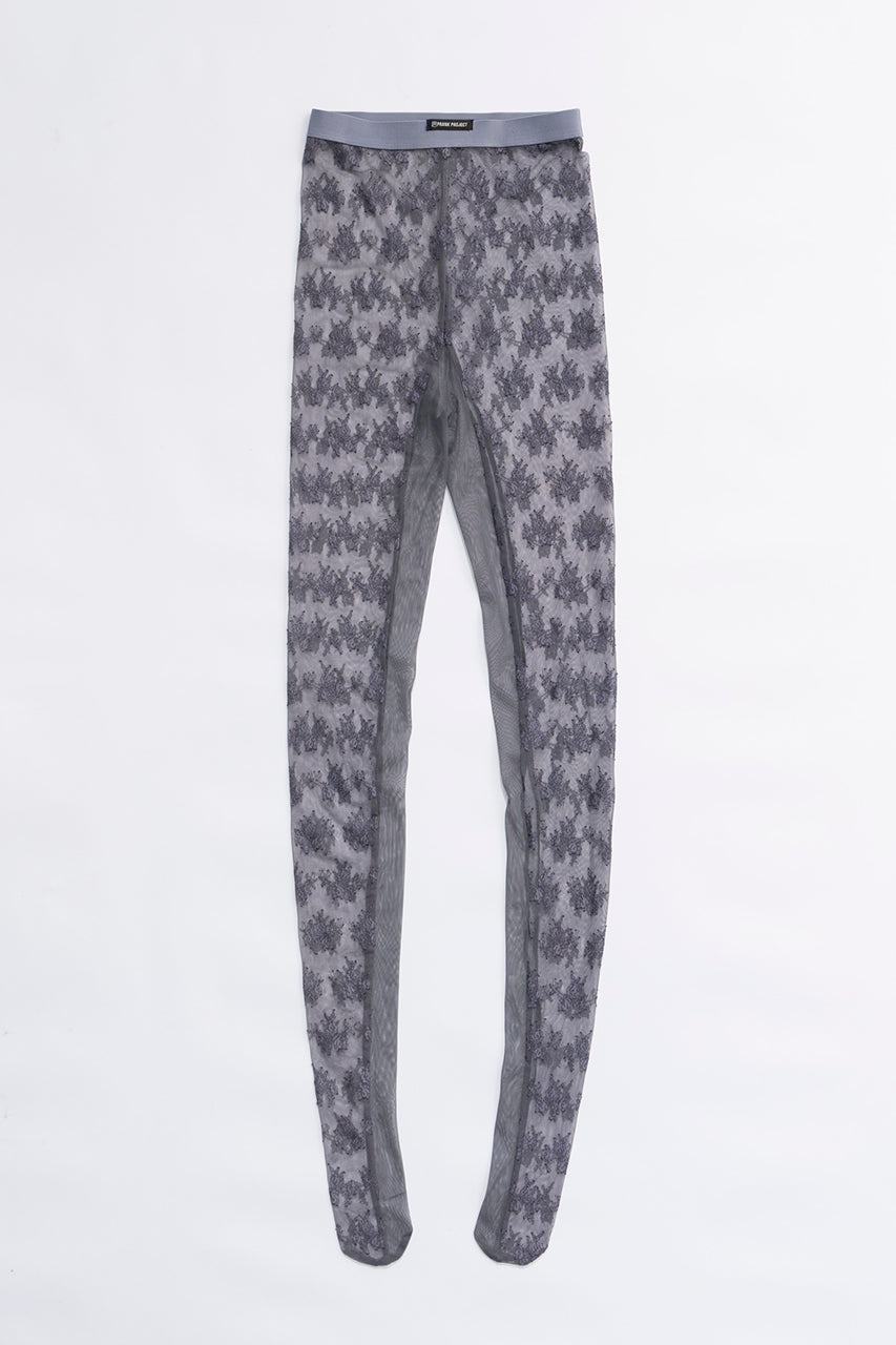 Flower Motif Lace Tights