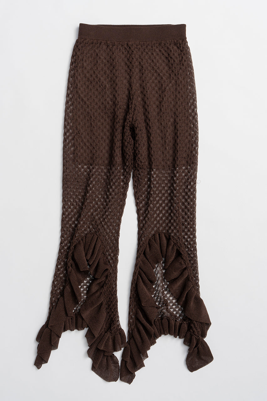 Sheer Knit Frill Pants