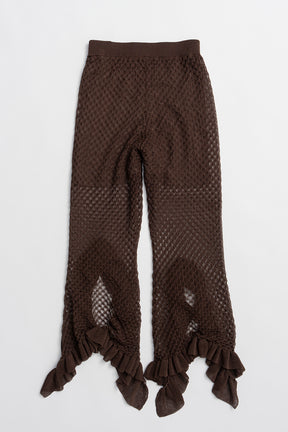 Sheer Knit Frill Pants