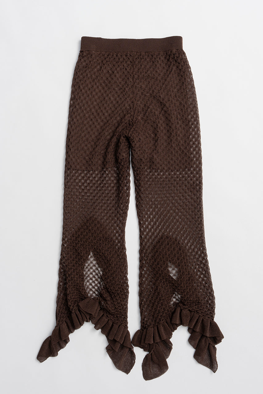 Sheer Knit Frill Pants