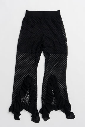 Sheer Knit Frill Pants
