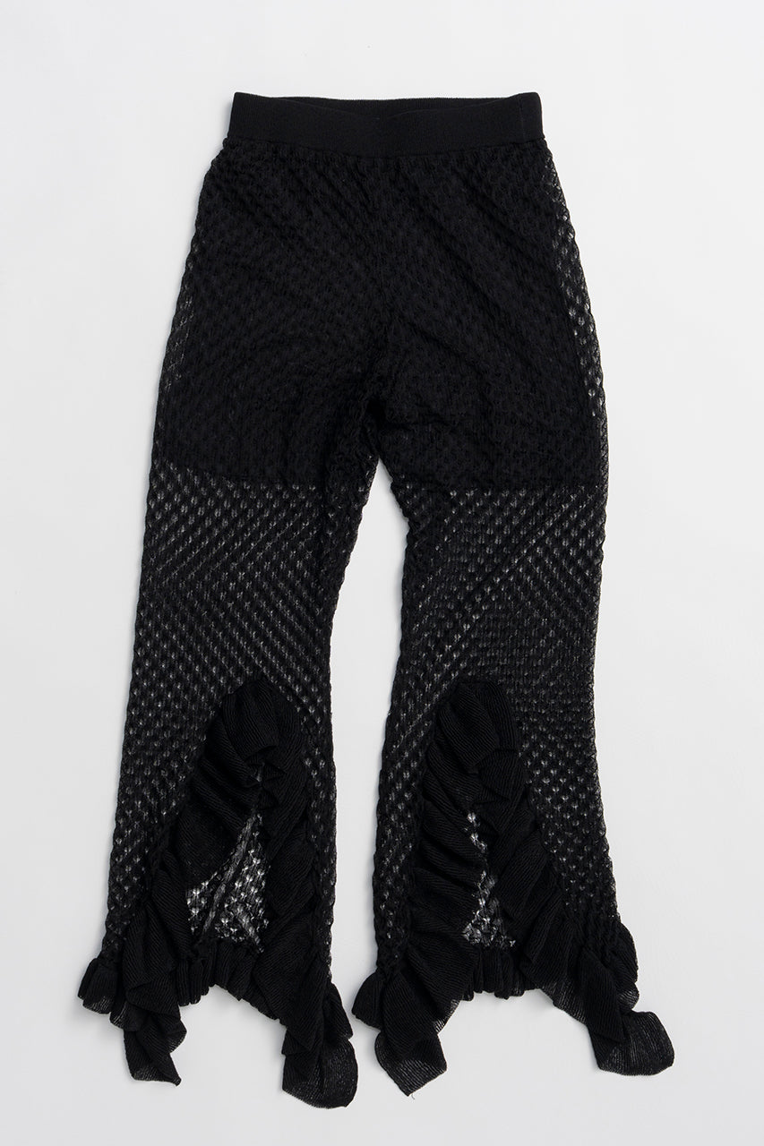 Sheer Knit Frill Pants