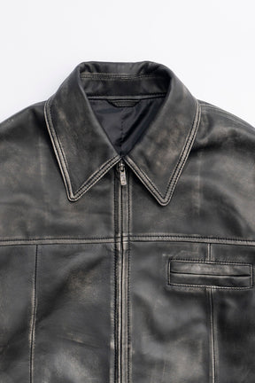 【24AUTUMN PRE ORDER】Padded SHEEP Leather Blouson