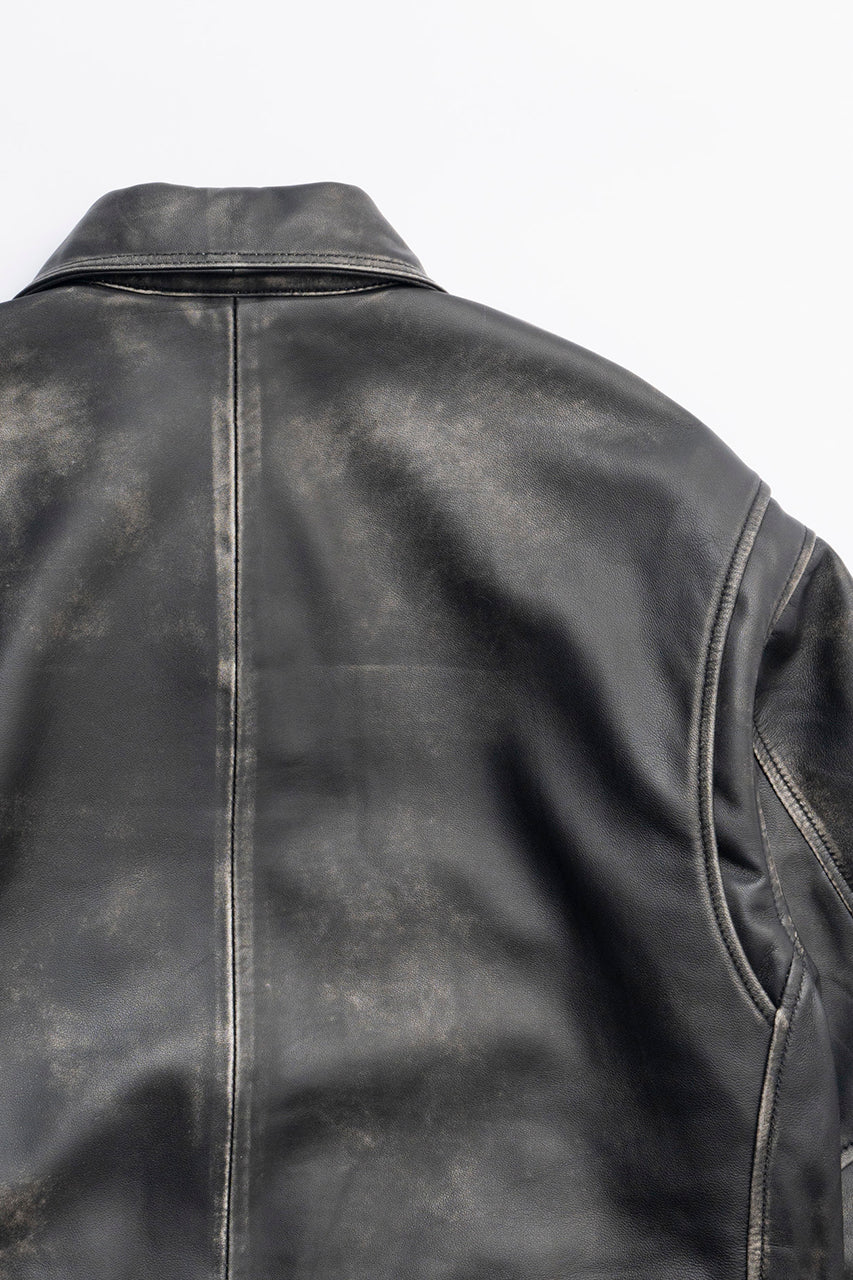 [24Autumn PRE ORDER] Padded Sheep Leather Blouson