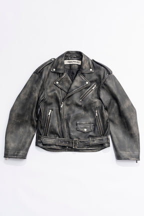 [24Autumn PRE ORDER] RUB OFF COW LEATHER RIDERS JACKET