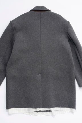 【24AUTUMN PRE ORDER】Double Knit Overcoat Jacket