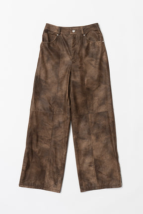 [24Autumn PRE ORDER] Italian Vegan Leather Washed Pants