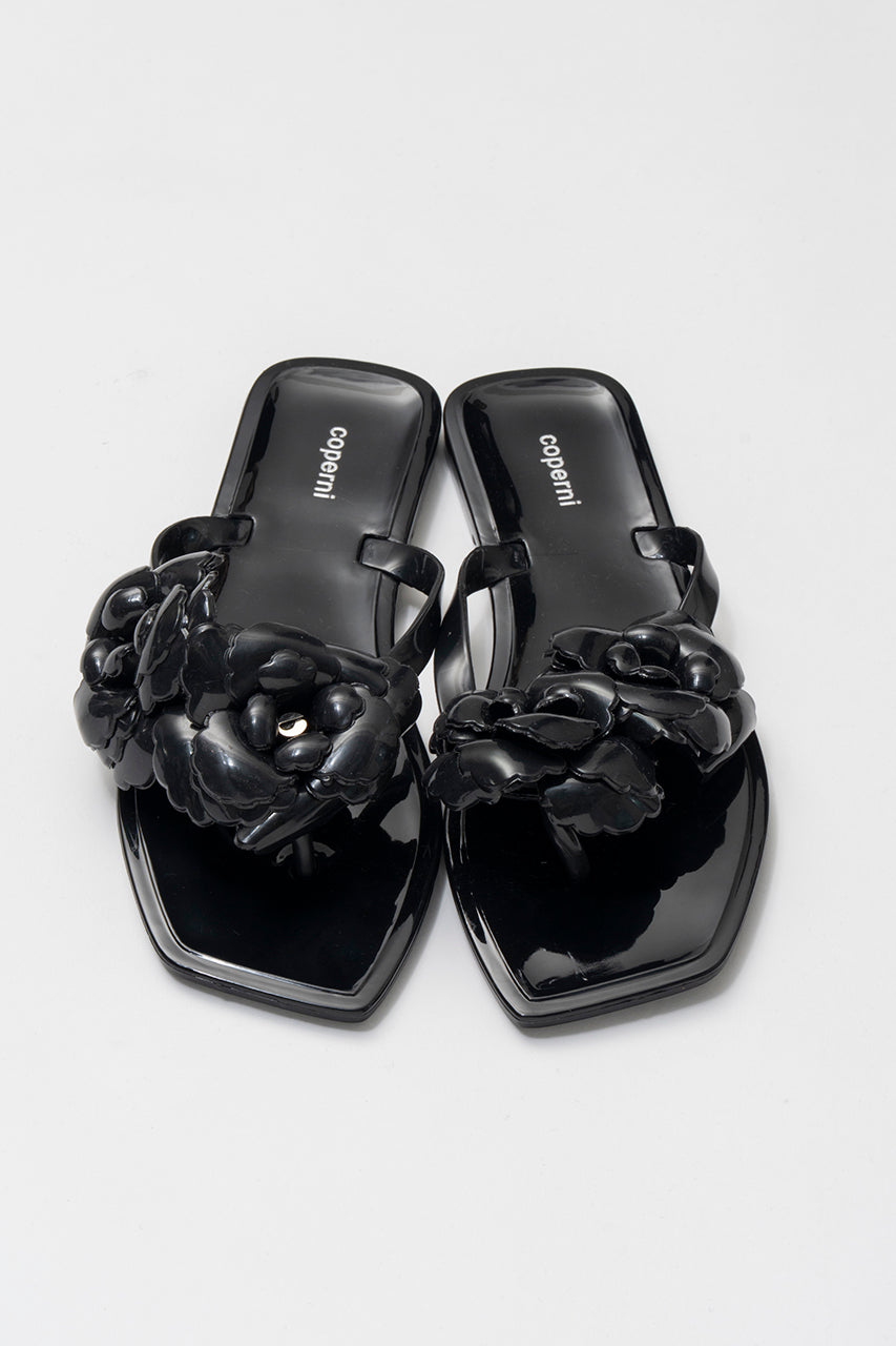 Silicon Flat Sandal With Flowers