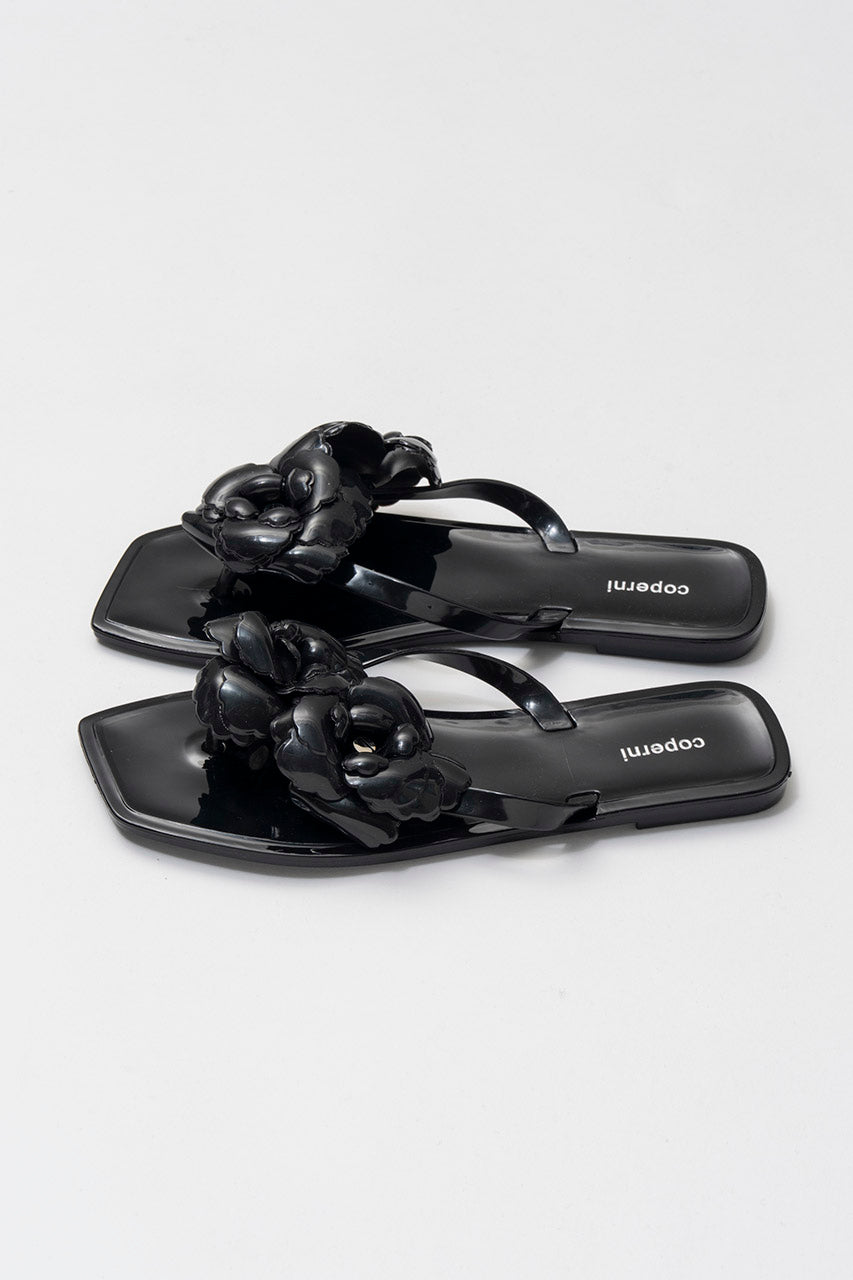 Silicon Flat Sandal With Flowers