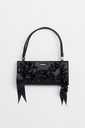 Pleated Ribbon Satin Pochette Bag - PRE ORDER